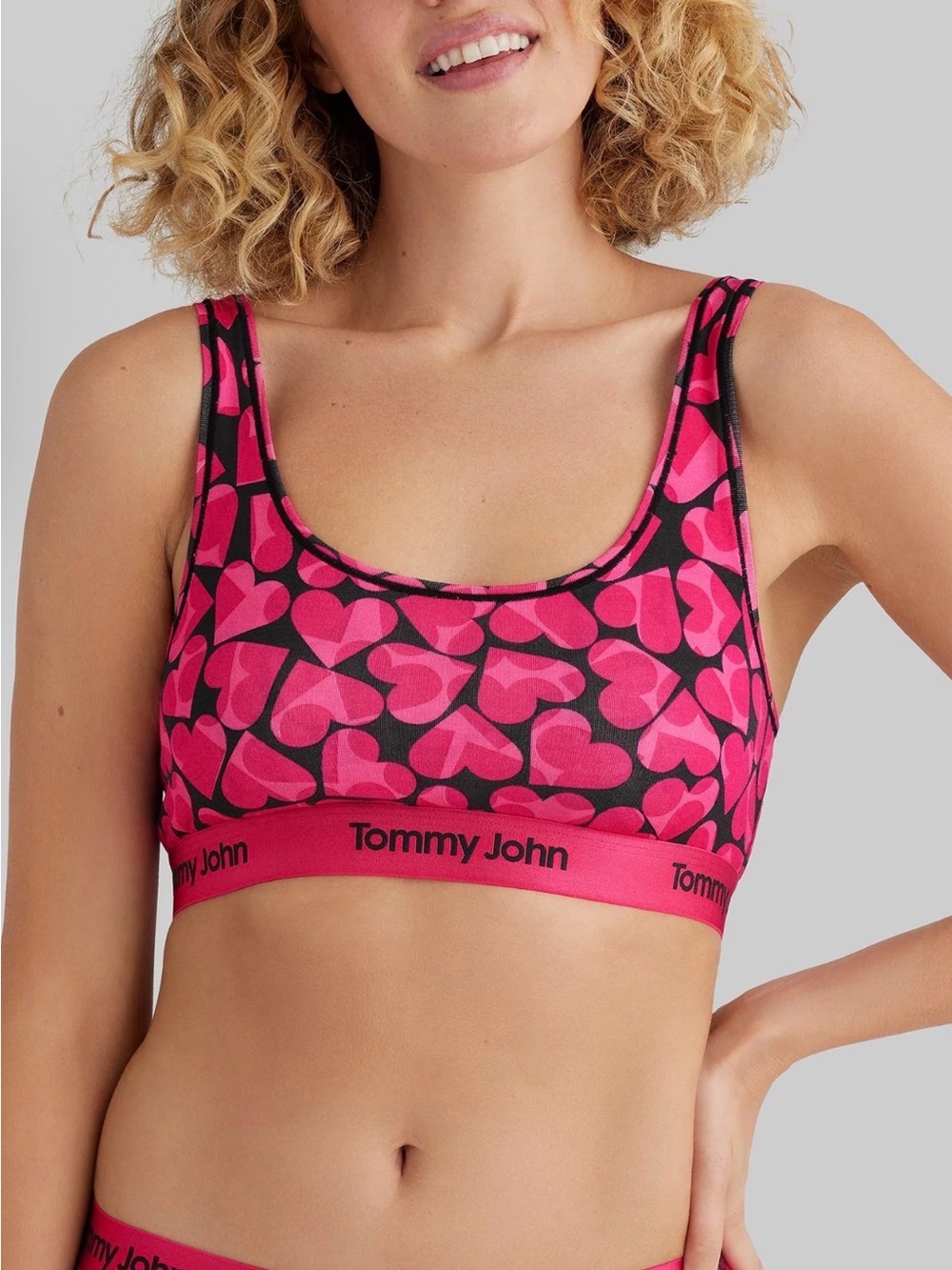 Second Skin Scoop Bralette in Cropped Hearts NWT